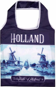 Matix - Delftsblauw opvouwbaar tasje - thema Holland