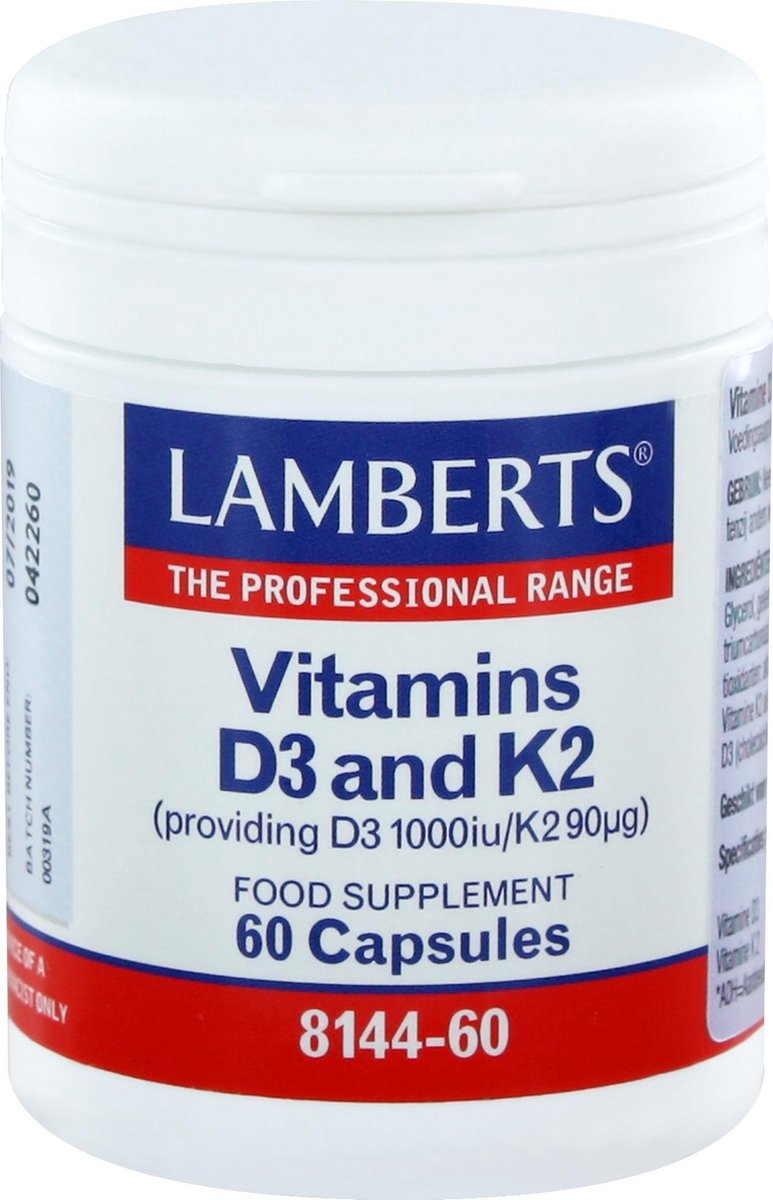 Vitamine D3 25 Mcg + K2 90 Mcg - 60Ca