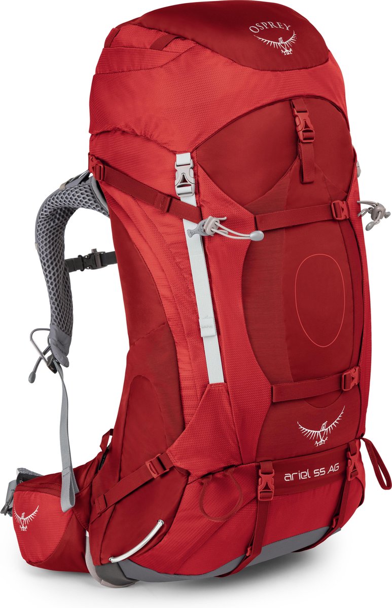 Osprey Ariel AG 55l dames backpack small - Picante Red