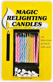 Magic Relighting taartkaarsjes (10 stuks)