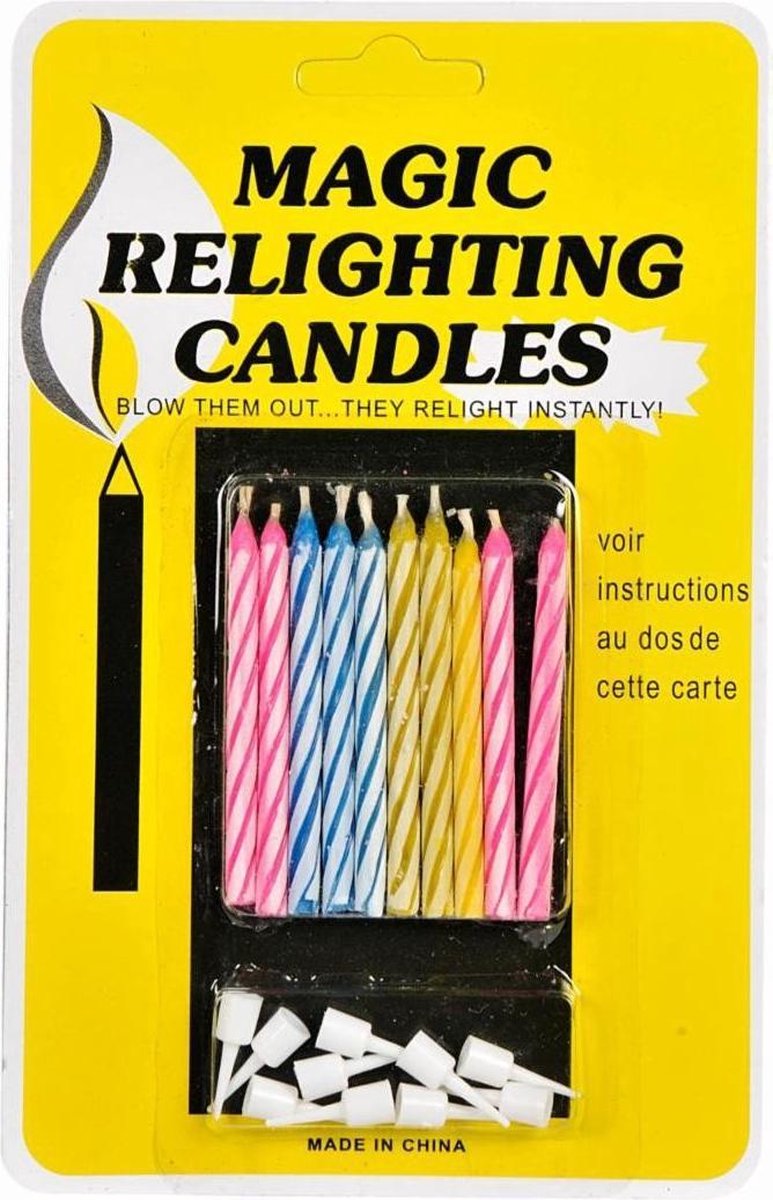 Magic Relighting taartkaarsjes (10 stuks)