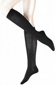 FALKE Wool Balance Kniesokken - Dark Brown - Maat 41-42