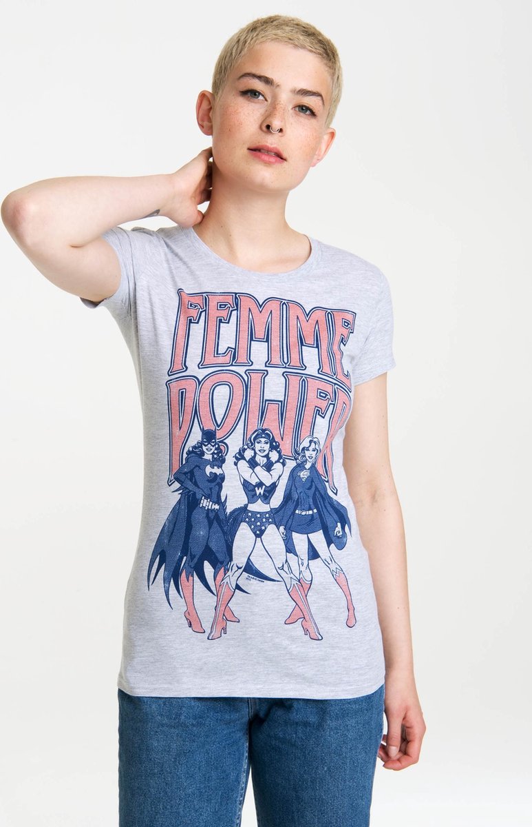 Femme Power shirt dames grijs - Medium