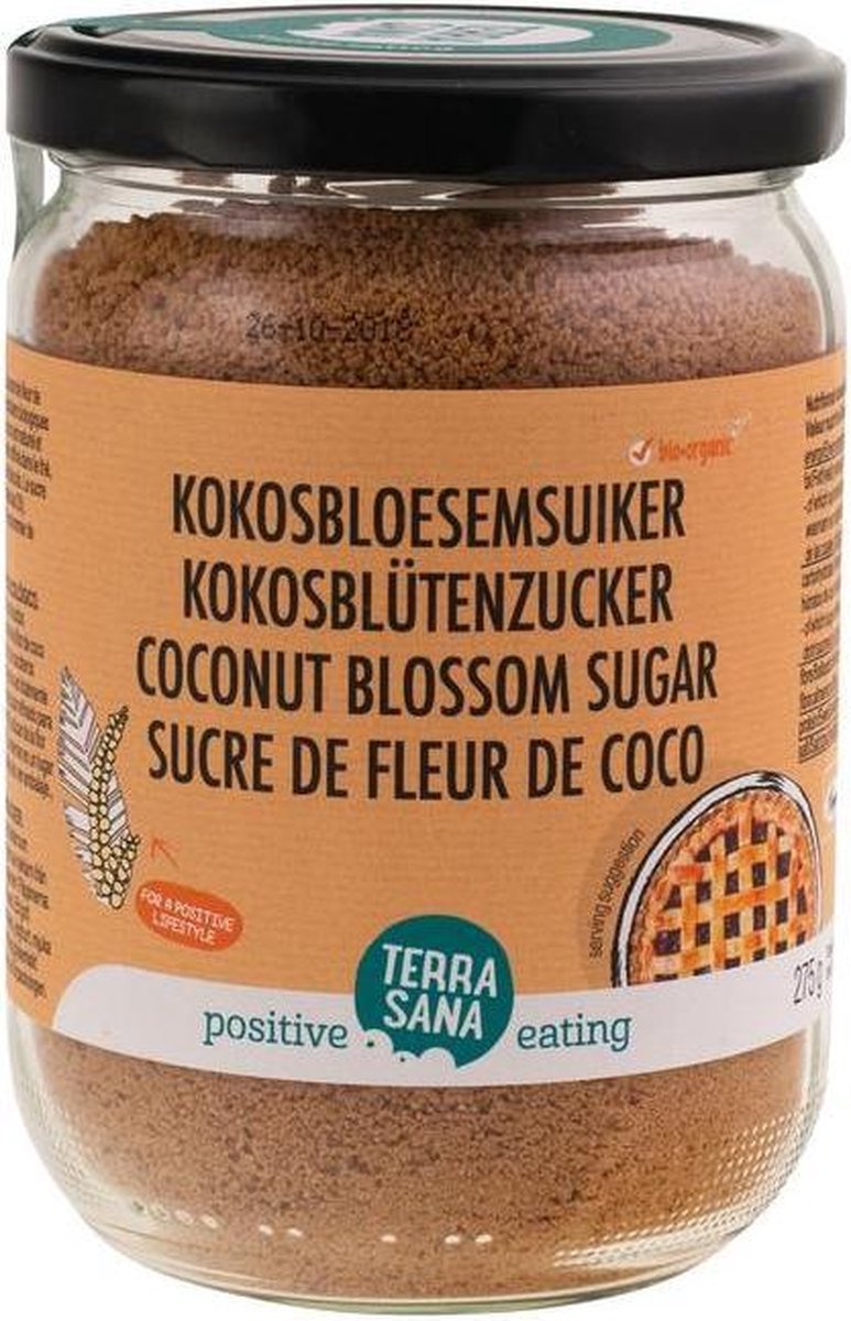 Kokosbloesemsuiker TerraSana - Pot 275 gram - Biologisch