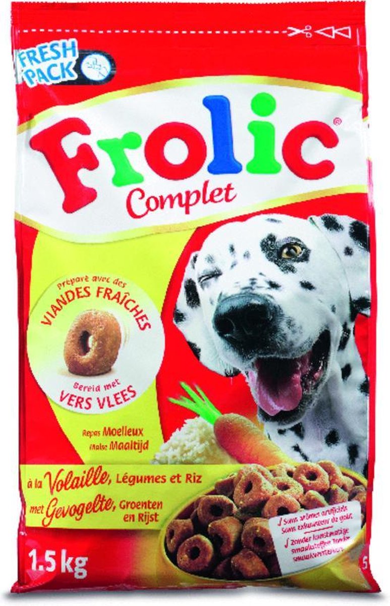 Frolic Hondenvoer Droog - Gevogelte - 1