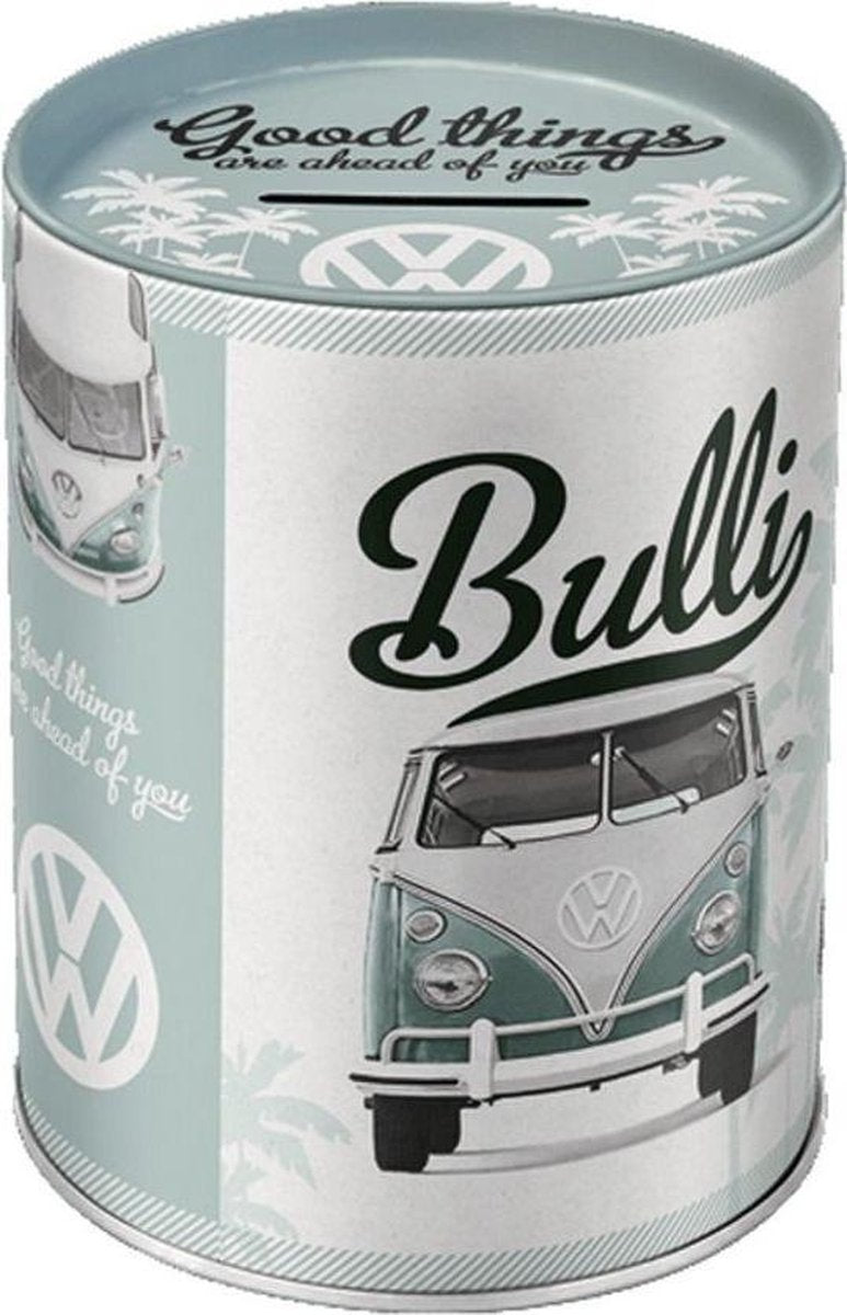 Nostalgic-Art spaarblik Volkswagen T1 Bus - Good things are ahead of you