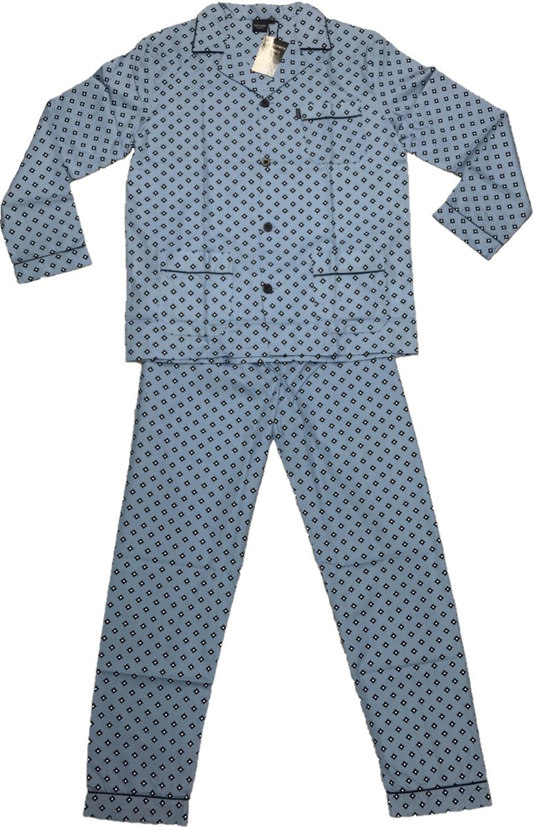 Gentlemen Heren pyjama Poplin Bleu maat 62