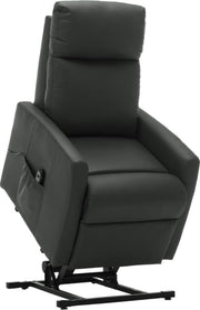 vidaXL Fauteuil elektrisch sta-op-stoel kunstleer grijs