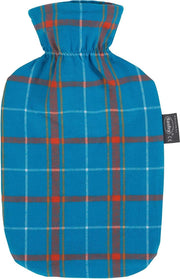Fashy Warmwater Kruik Schots Design - Blauw -  Katoen overtrek