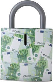 Spaarpot Hangslot - Euro - 16x8.8x24.8cm