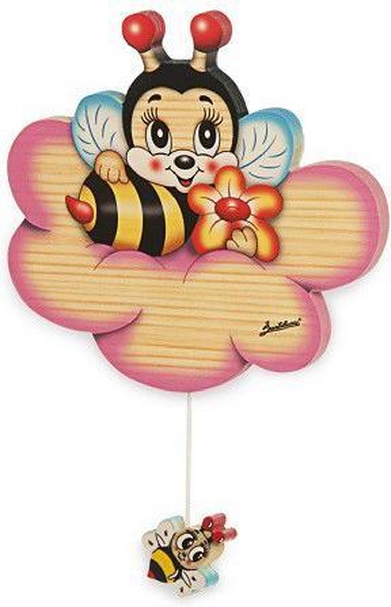 Muziekdoos bij op wolk roze | Bartolucci | Hout