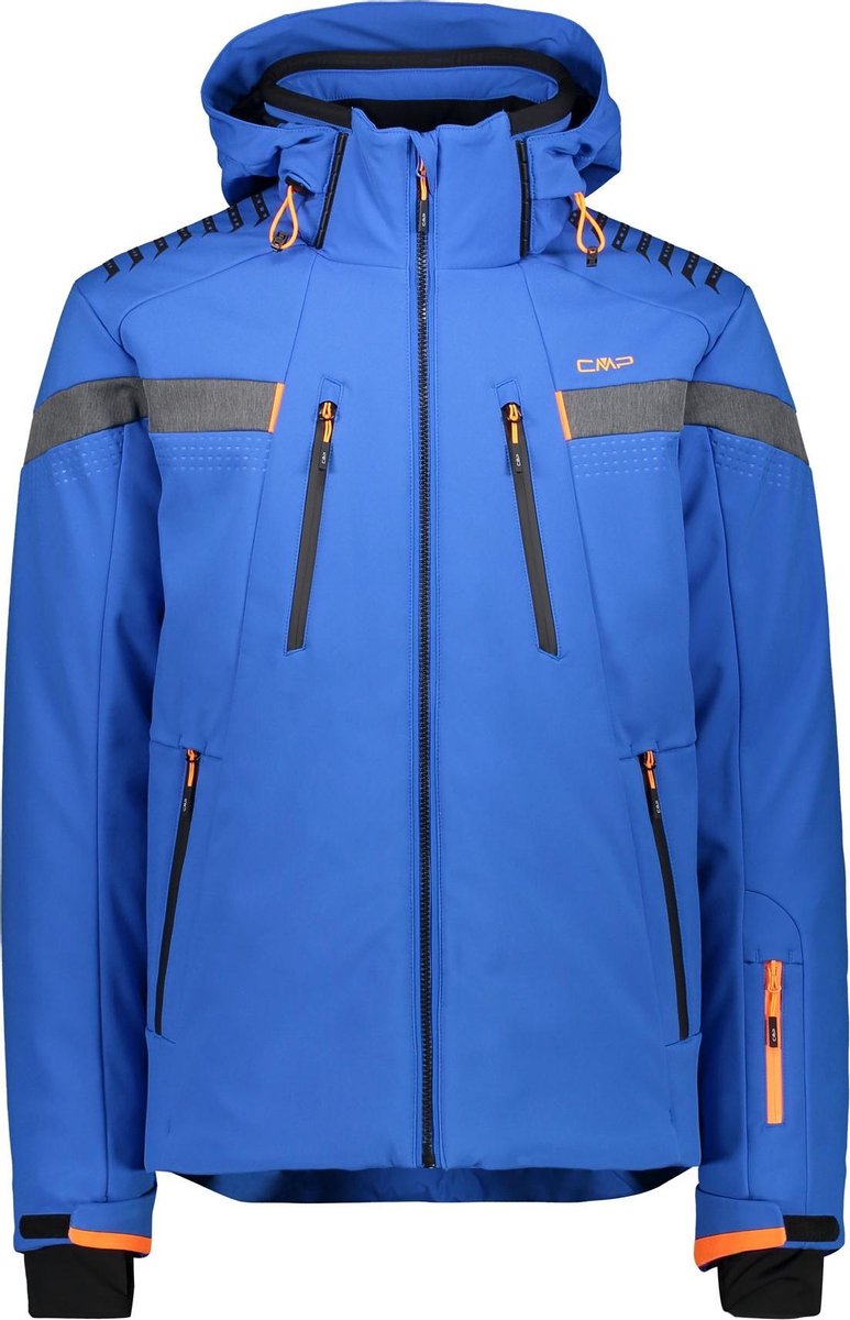 CMP Wintersportjas - Maat 50  - Mannen - blauw/zwart/oranje