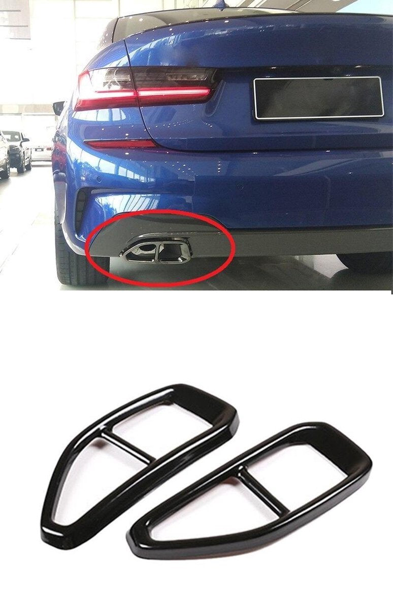 Bmw G20 G21 Black uitlaat trim tip decoratie lijsten 320 330 340 M3 Performance Look
