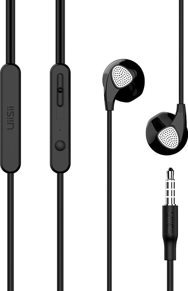 UiiSii U1 Zwart - In Ear Oordopjes - Oortjes met draad en microfoon - Heavy bass earphone