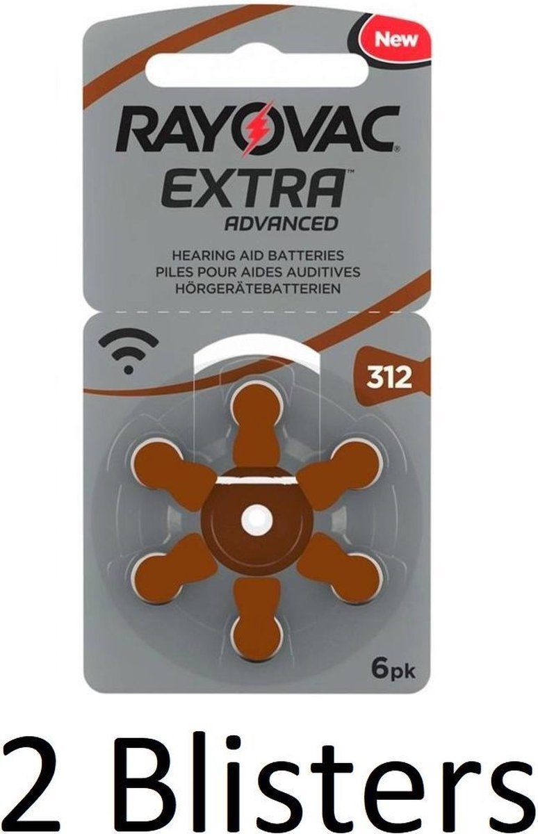 12 Stuks (2 Blisters a 6 st) Rayovac Extra Advanced