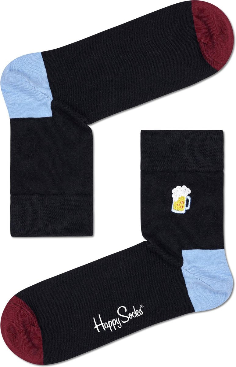 Happy Socks Embroidery Beer Sokken BEBE13-9300 - Meerkleurig Fire Unisex - 41-46