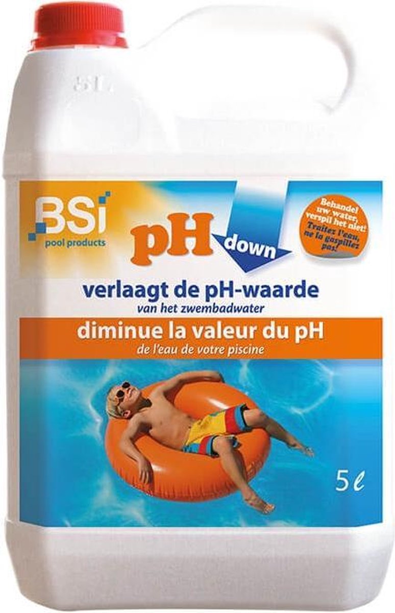 pH down liquid 5 L - verlaagt de pH-waarde in uw zwembad of spa