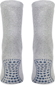Topsocks huissokken met antislip noppen kleur: grijs maat: 39-42
