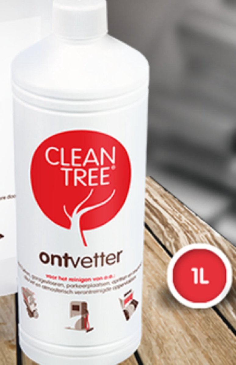 CleanTree ontvetter 1 liter fles