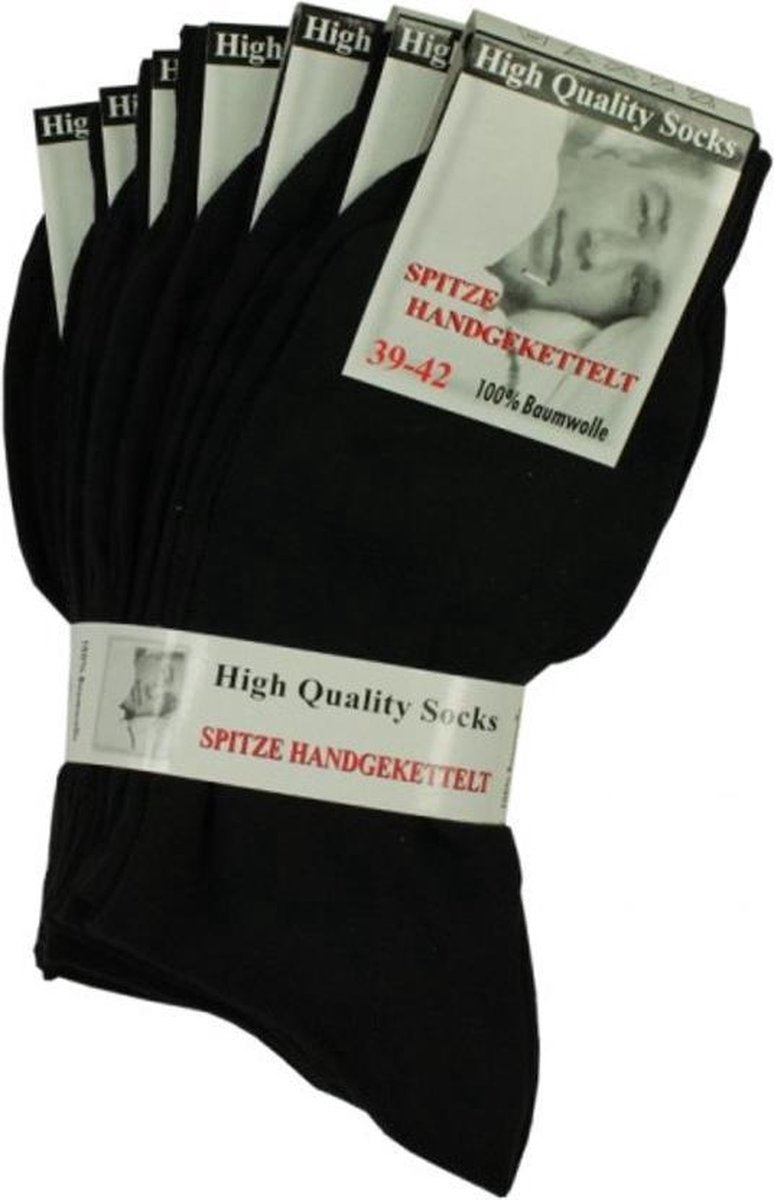 7 Paar Nette Heren / Dames Sokken - Kleur Zwart - Maat 39-42 - Nette Sokken - Beenmode