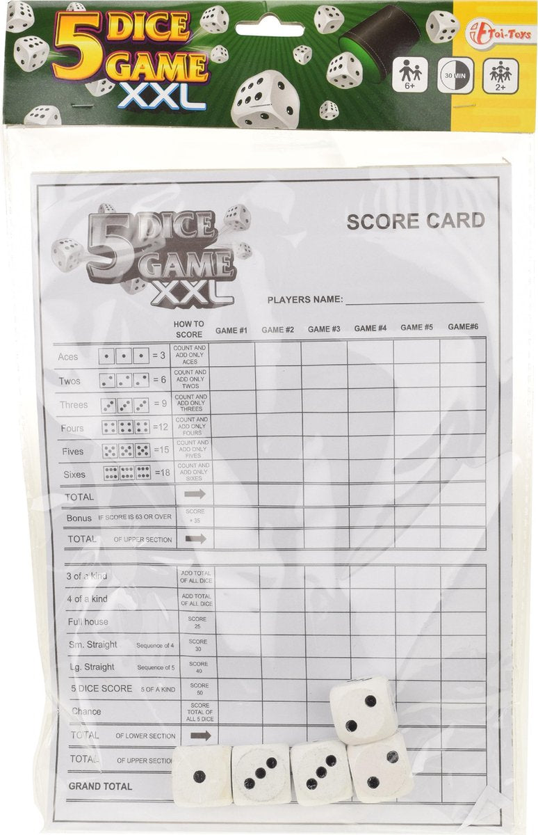 Toi-toys Xxl-yahtzee Met Dobbelstenen