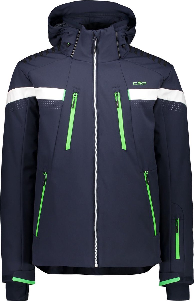 CMP Wintersportjas - Maat 52  - Mannen - donkerblauw/wit/groen
