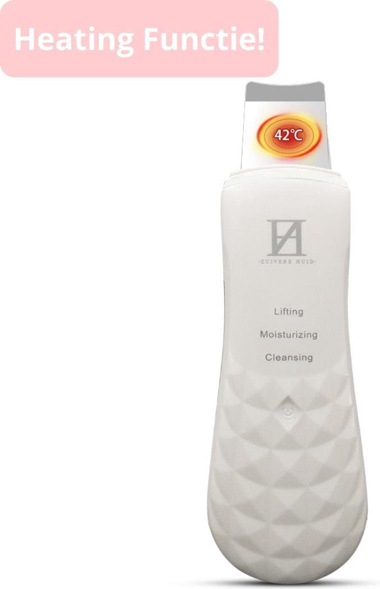 Ultrasone Gezichtsreiniger - Heating Functie - Verwijdert Talg en Dode Huidcellen - Opent Poriën - Verwijdert Onzuiverheden  - ZuivereHuid - Reinigend - Moisturizing - Lifting