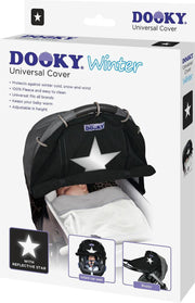 Dooky zonnescherm voor kinderwagen - zwart met reflecterende ster