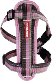 EzyDog Chest Plate Hondenharnas / tuig - XL - Roze gestreept