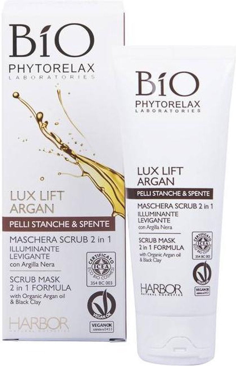 Phytorelax Bio Lux Lift Argan  Illuminating Scrub Mask 2 In 1