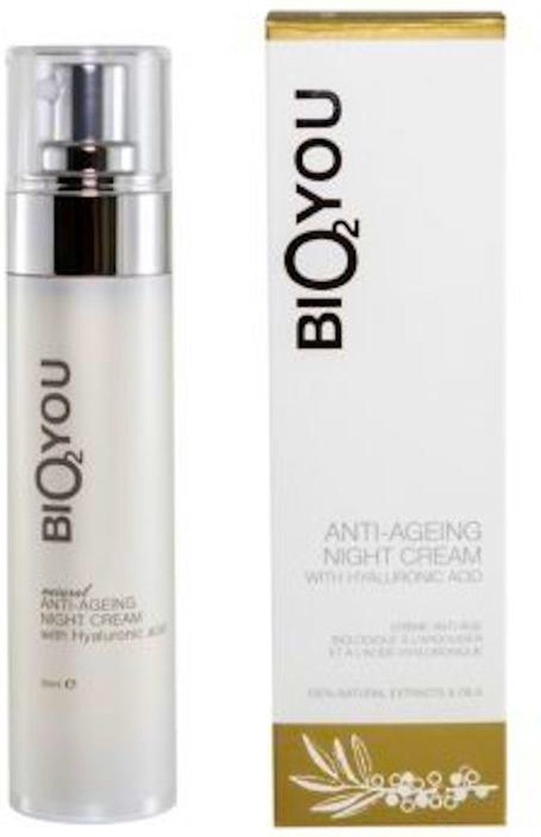 Bio2You natuurlijke anti-veroudering nacht crème met hyaluronzuur 30 ml