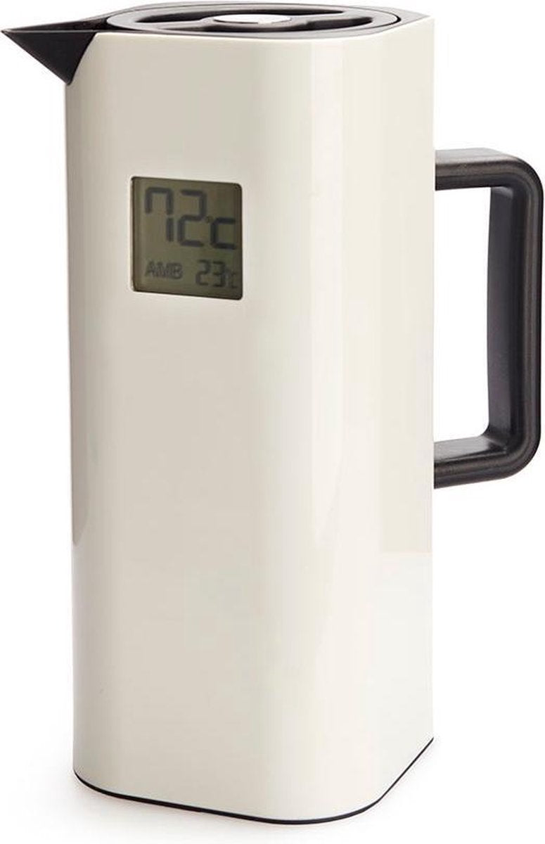 Balvi Thermoskan Digitale Thermo 1 Liter Rvs Wit