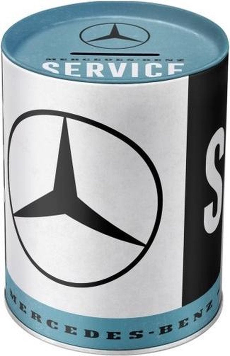 1x Mercedes-Benz spaarpot zwart 14 x 11 cm - spaarpotten