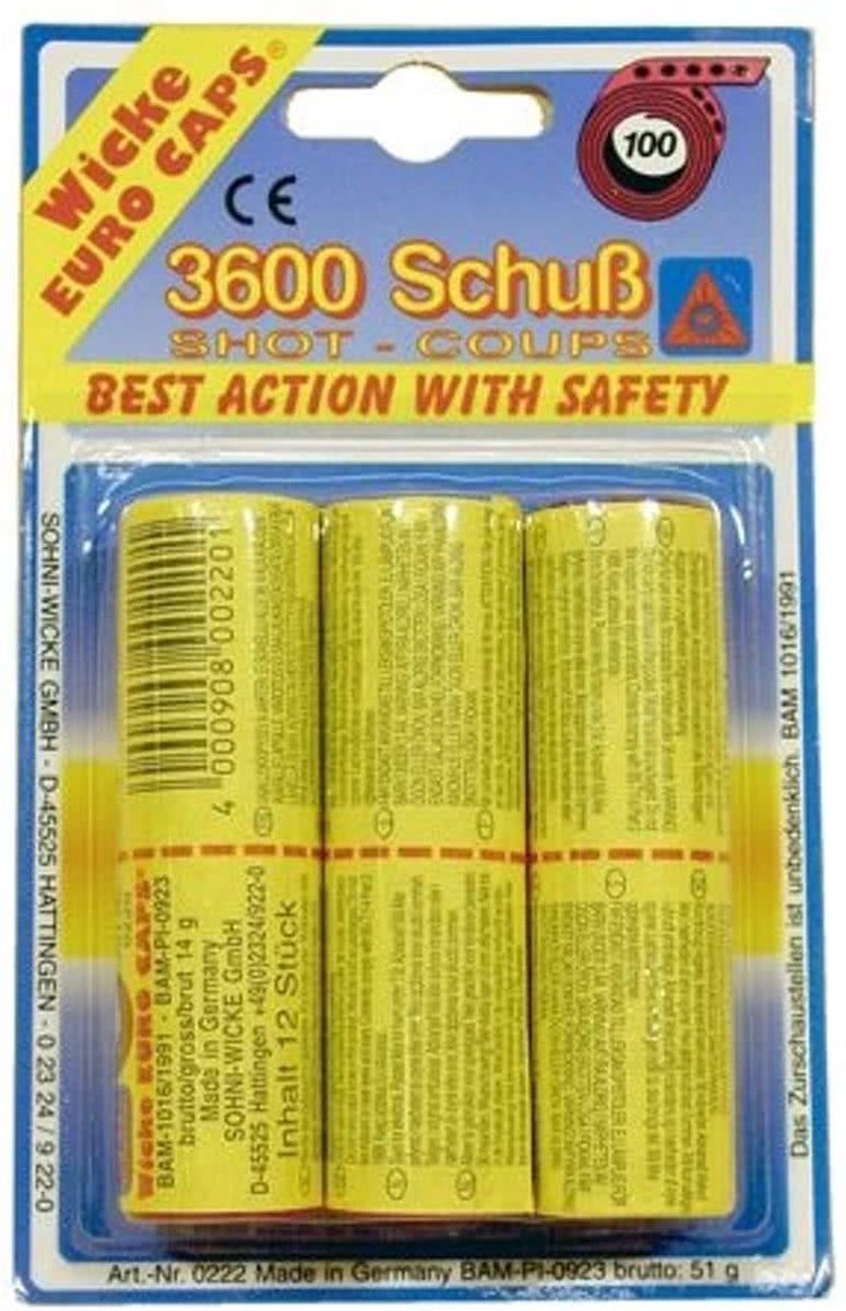 Wicke Klappers voor klapperpistool: 36x100 schoten