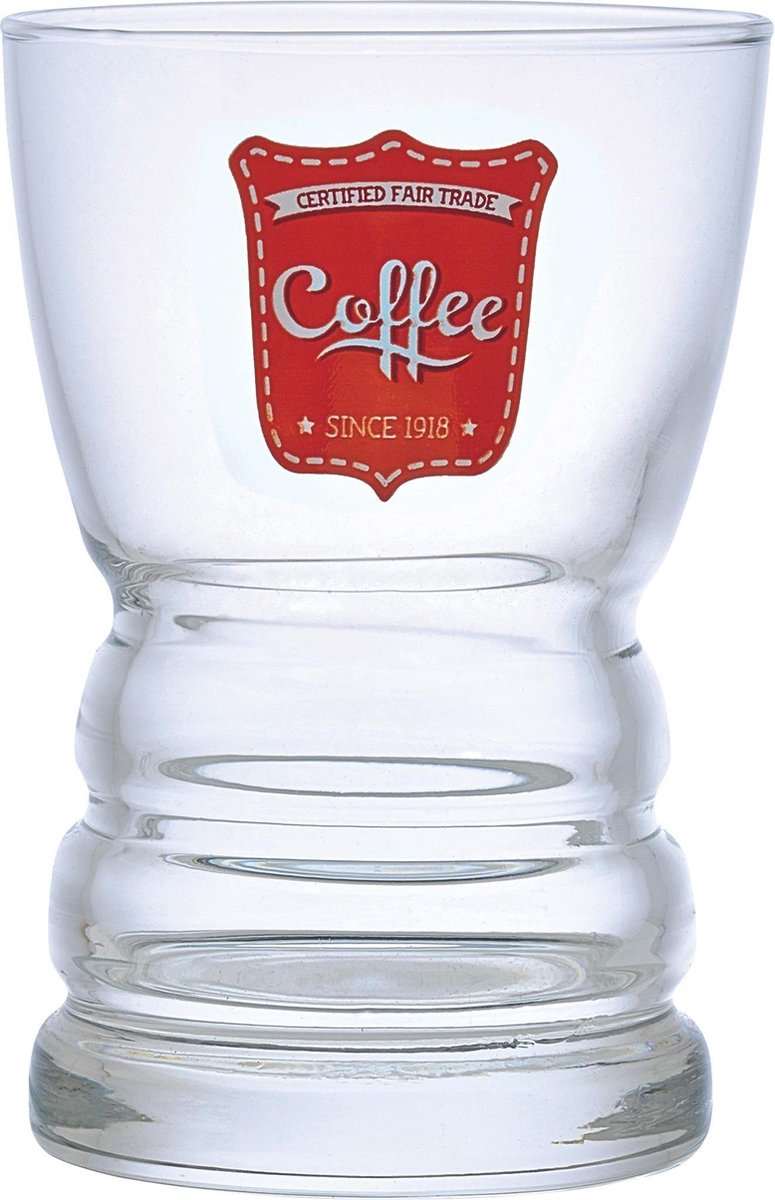 Durobor Coffee Fair Trade Koffieglas - 0.12 l - 6 stuks - Oranje