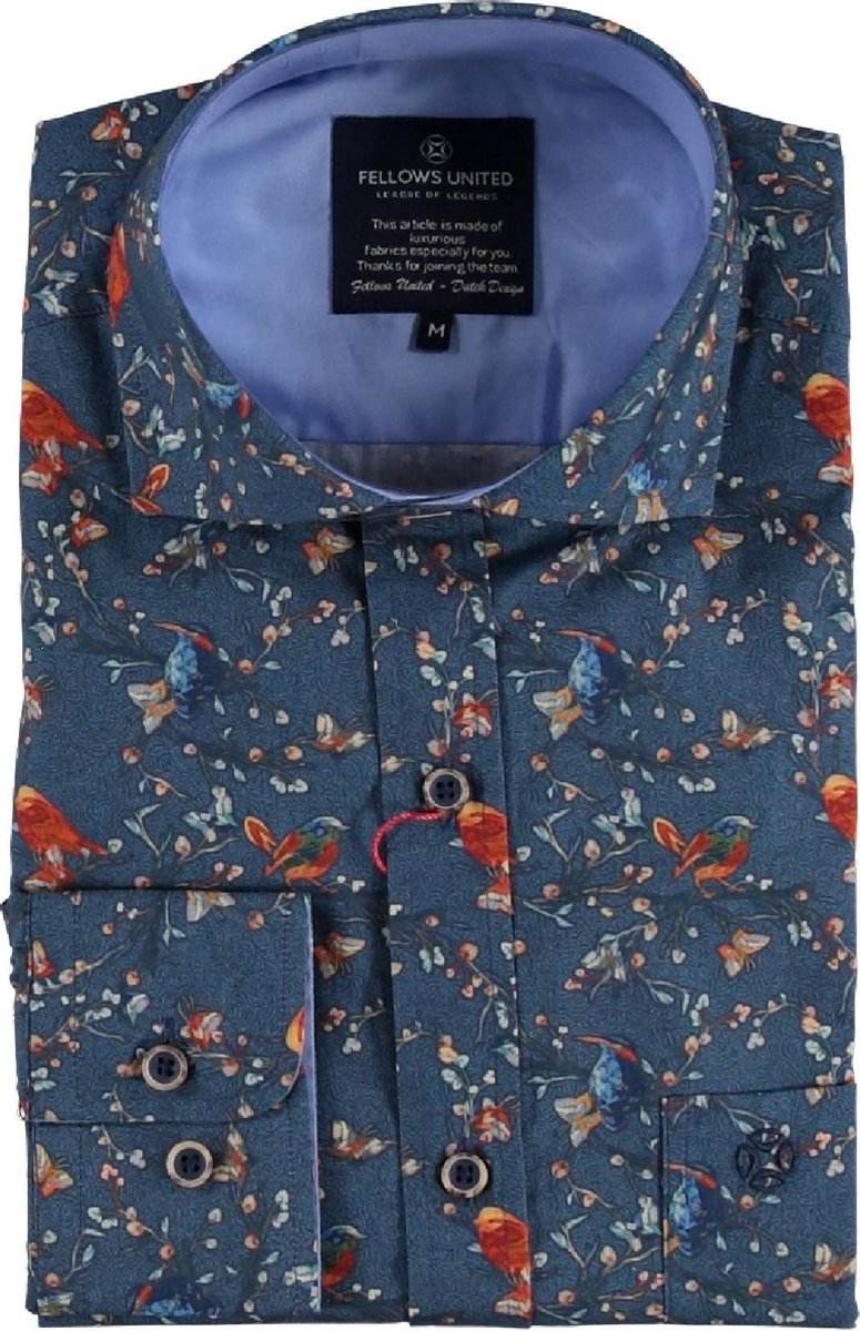 Fellows United lange mouw overhemd / blouse heren volwassenen