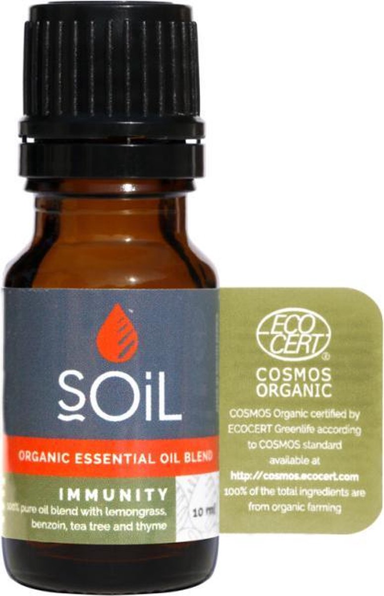 Soil Immunity - Biologische etherische olie - Mix Van Citroengras - Benzoë - Tea Tree - Tijm