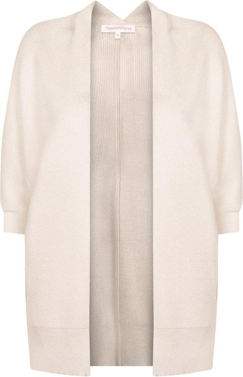Tramontana Cardigan H/S Lurex Off White - M/L