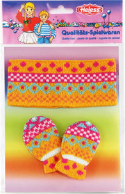Heless Poppenkleding Hoofdband Met Wanten Oranje 35-45 Cm