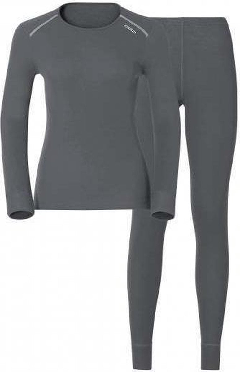 Odlo W Shirt L/S Pants Long Warm Set Grijs XL