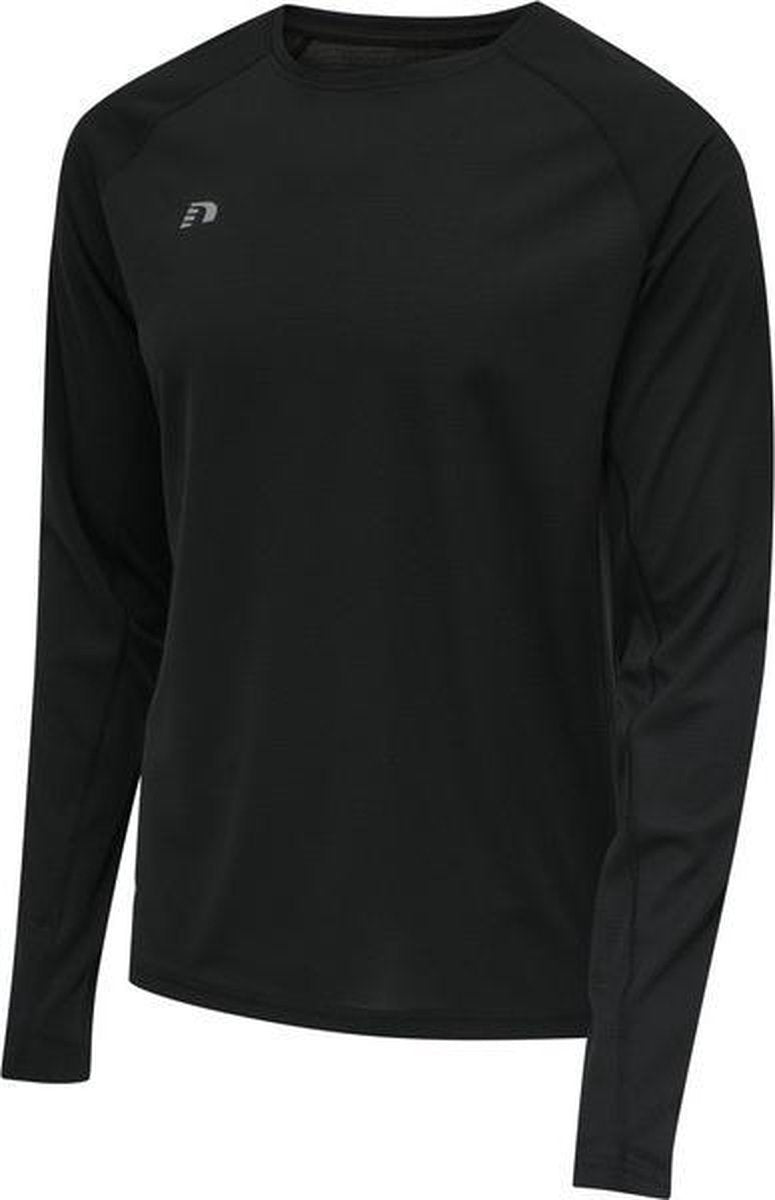 Newline Core Running LS Shirt Heren - zwart/zwart - maat S