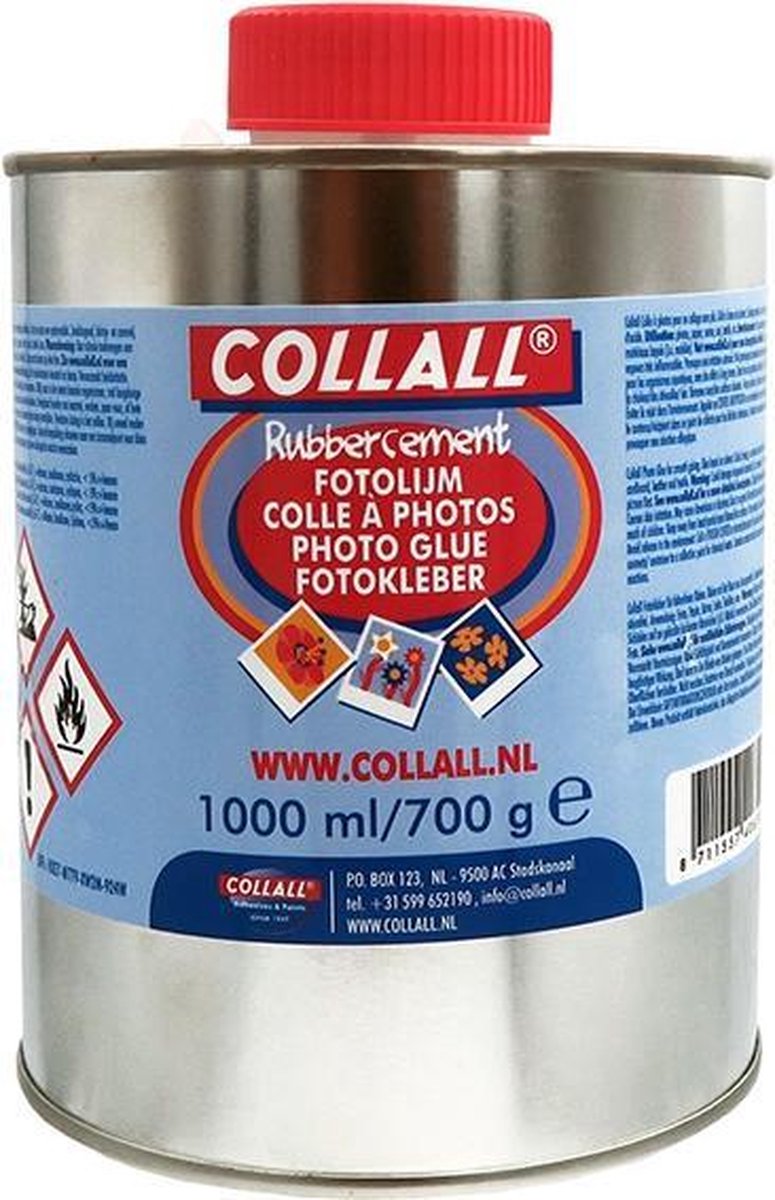 Fotolijm Rubbercement 1 liter / 700 gram