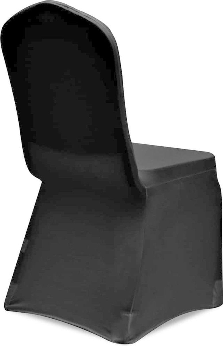 vidaXL Stoelhoezen stretch 24 st zwart  VDXL_3051639
