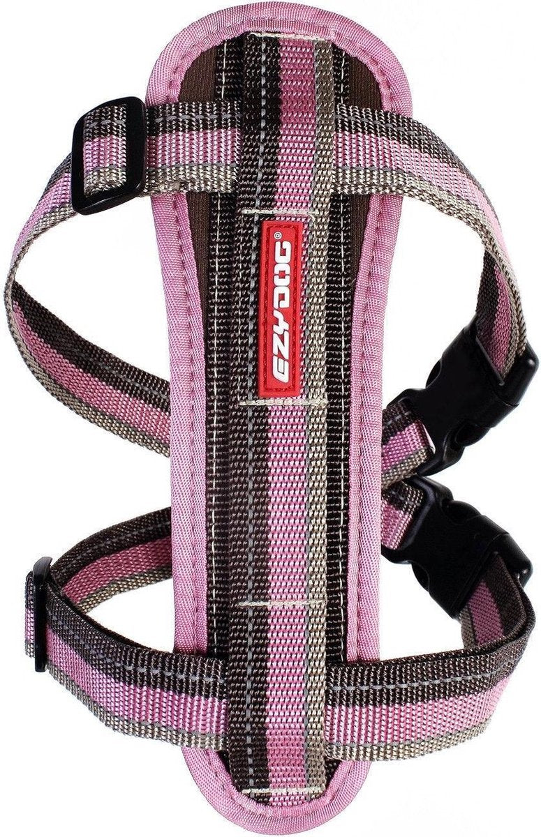 EzyDog Chest Plate Hondenharnas / tuig - M - Candy Stripe