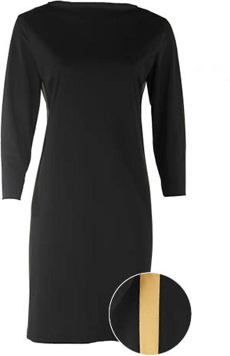 SRNDPTY Jurk Liv zwart/geel XL