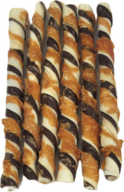 Kauwstaaf Kip en Rund 25cm 6 Stuks - Hondensnacks - Kauwbot - Kauwsnacks - Hondenbot