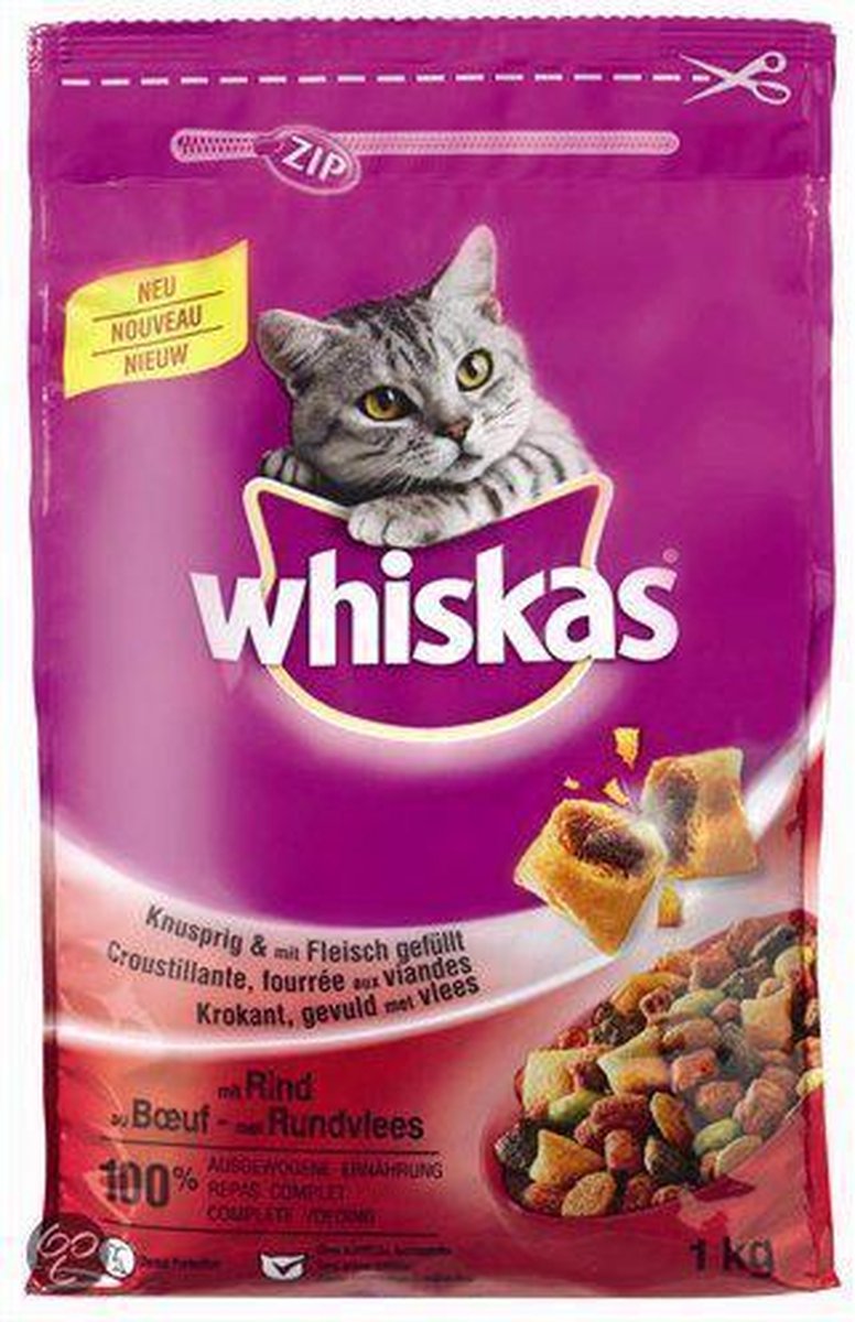 Whiskas Droog Adult Rund/wortel