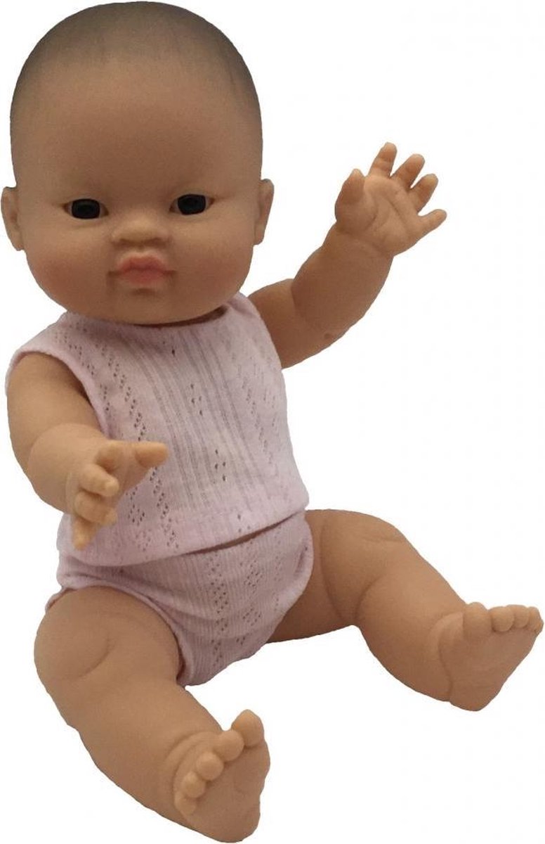 Paola reina pop Gordi meisje Aziatisch met ondergoed roze 34cm