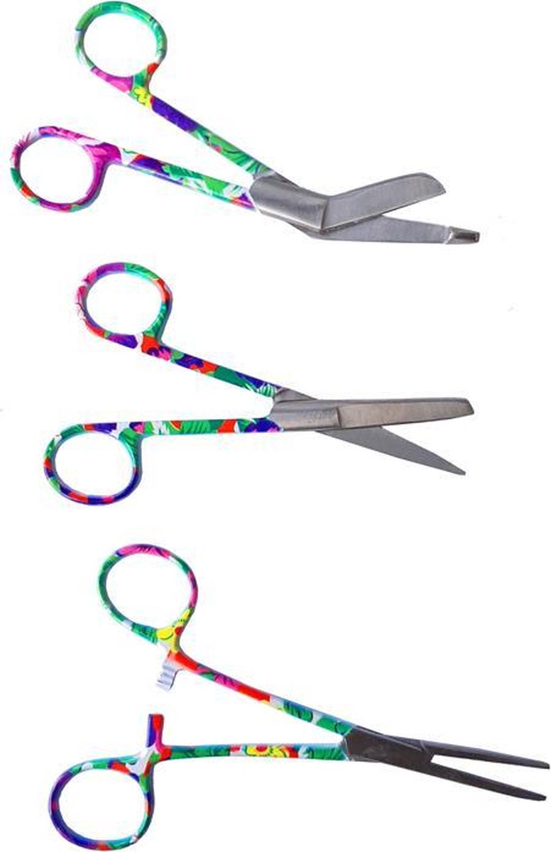 Verpleegkunde Scharen Set - Floral Garden | Zorg - Zuster - Cadeau - Verpleegster - Accessoires