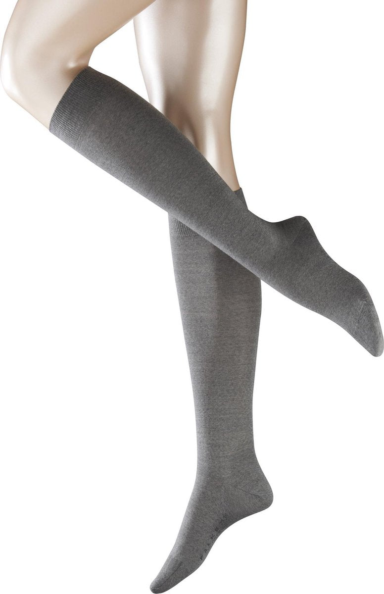 FALKE SoftMerino Kniekous 47438 - Grijs 3830 light grey mel. Dames - 41-42